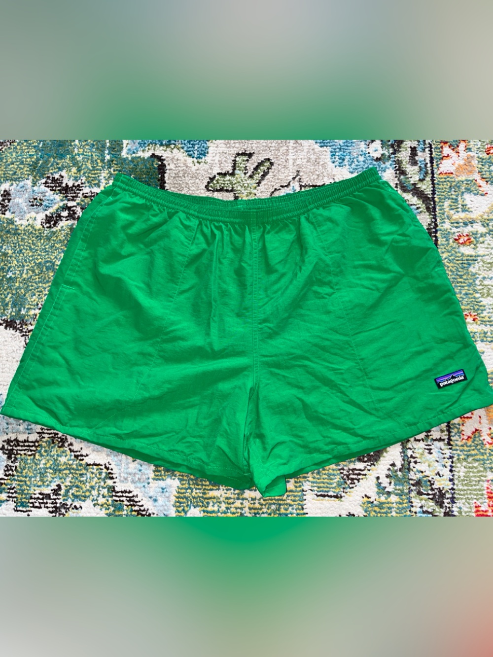 Patagonia Baggies 4 Inch Shorts Green Men 2XL XXL Lined Swim Great